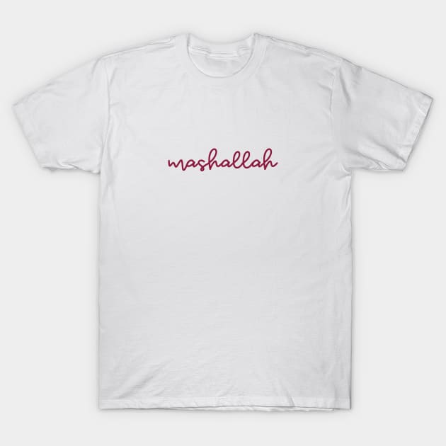 mashallah - maroon red T-Shirt by habibitravels